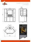 Печь-камин ЭТНА (БКД) угловой "Амфиболит" Ø 115мм