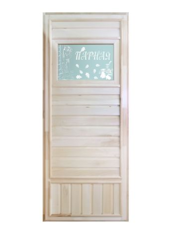 Дверь для бани "Банька" эконом со стеклом 185х75см DW05
